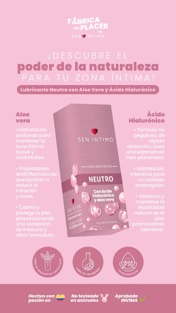 Lubricante Íntimo Neutro con Aloe Vera + Ácido Hialurónico