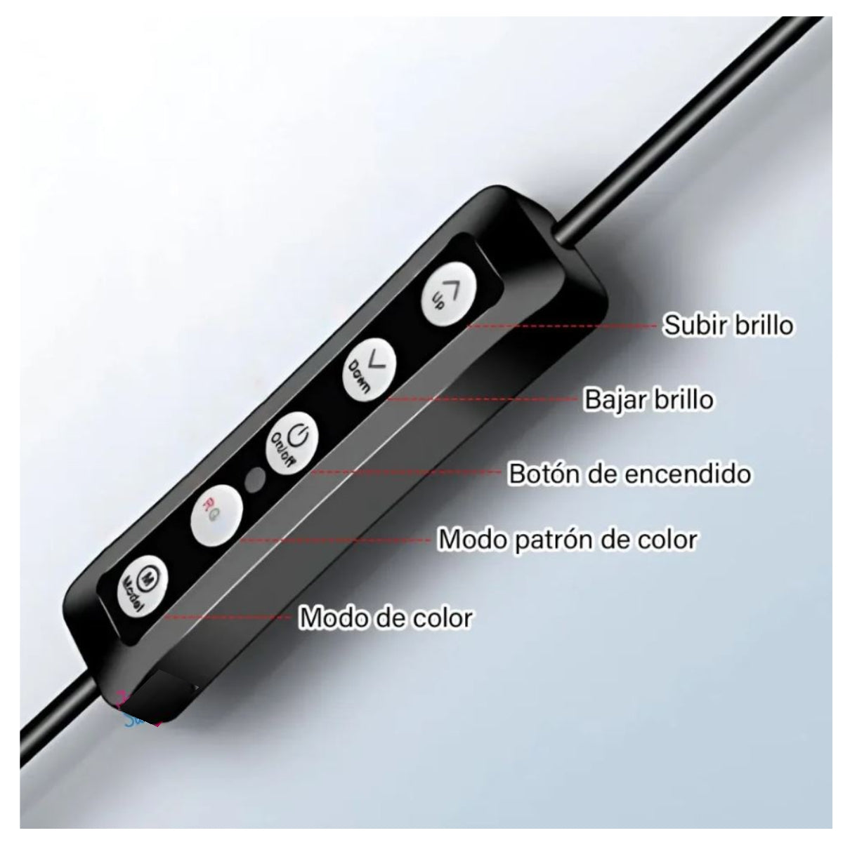 Aro de Luz RGB 26 cm + Trípode de hasta 2.10 m