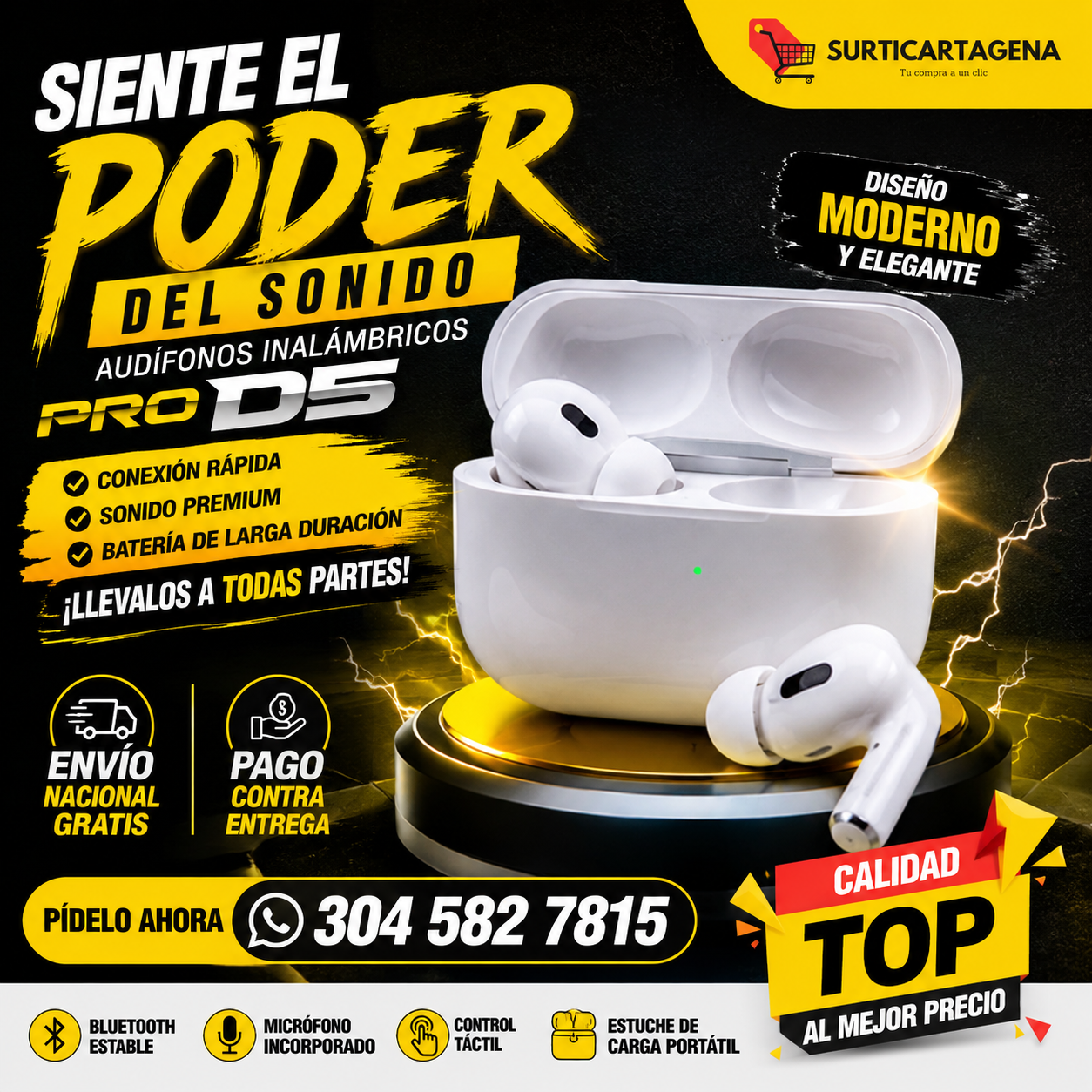 Audífonos Inalámbricos Pro D5