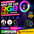 Aro de Luz RGB 26 cm + Trípode de hasta 2.10 m