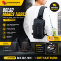 Bolso Manos Libres Mini Morral Tipo Pechera para Hombre