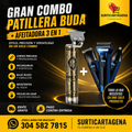 Gran combo patillera buda + afeitadora geemy 3 en 1