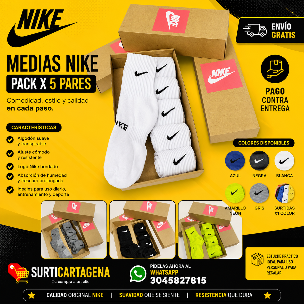 Medias Nike Pack X 5 Pares