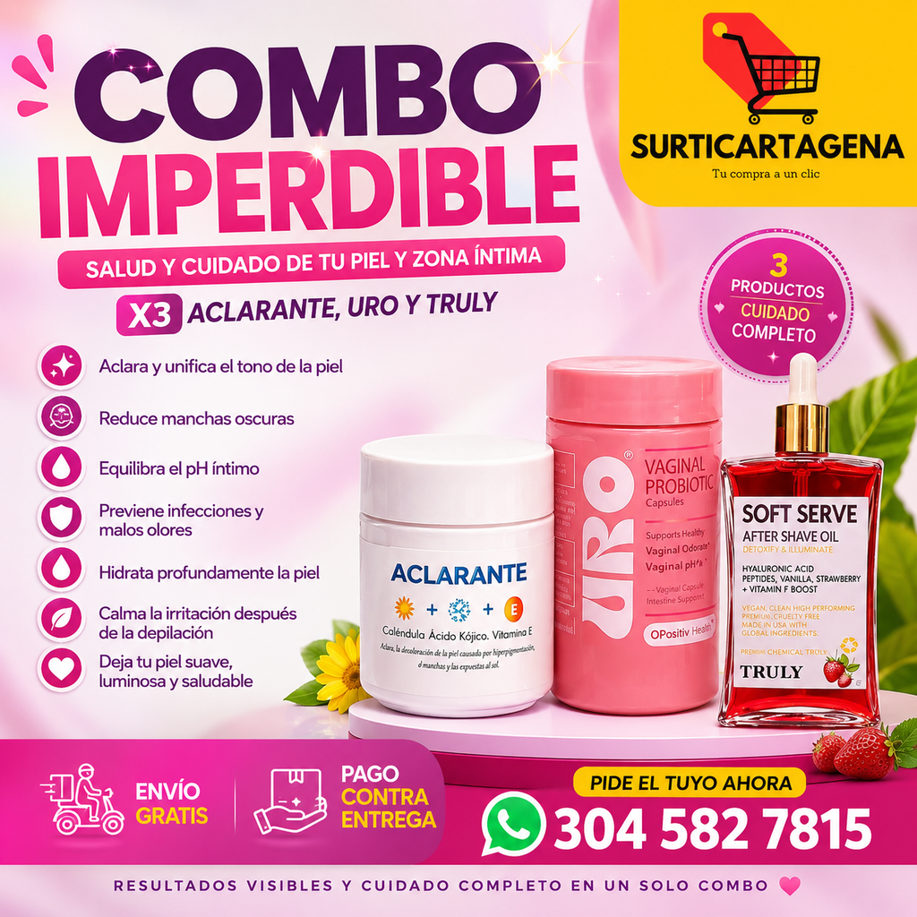 Combo Imperdible X3: Aclarante Zamia + URO + Truly After Shave