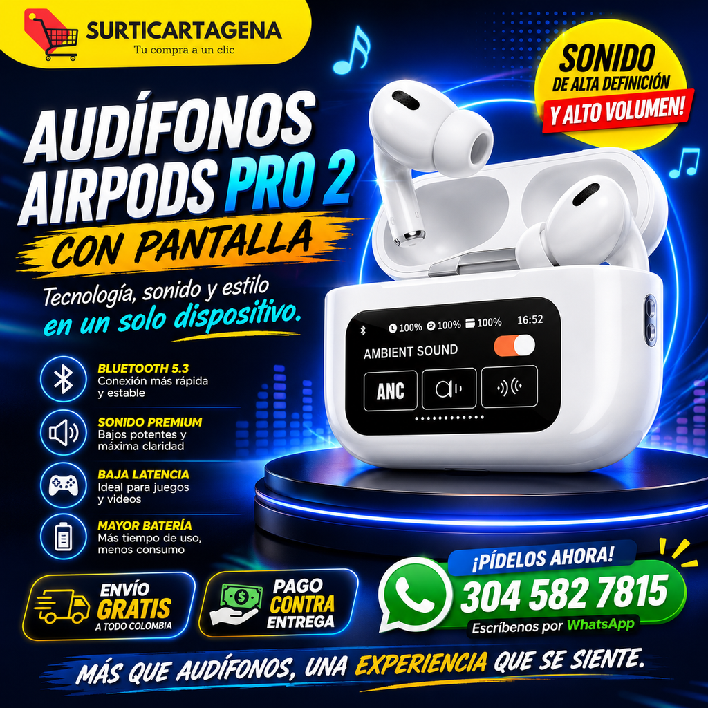 Audífonos AirPods Pro 2 con Pantalla