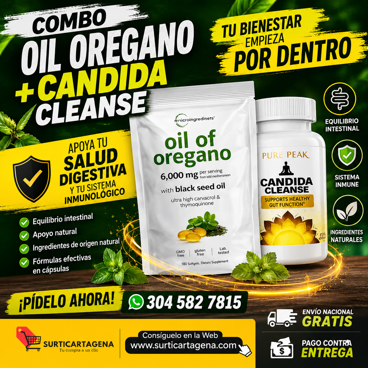 Combo Oil Oregano + Candida Cleanse