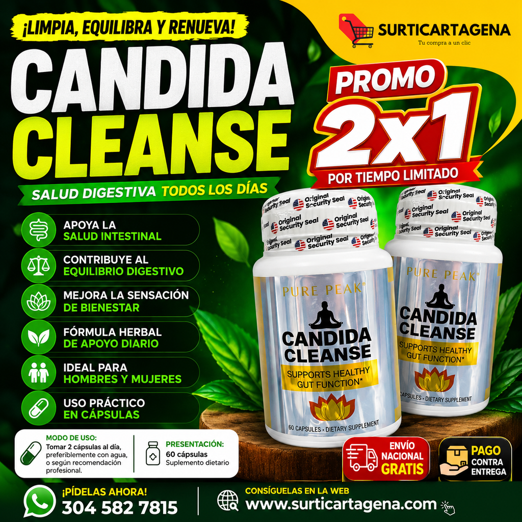 CÁPSULAS CANDIDA CLEANSE 2x1