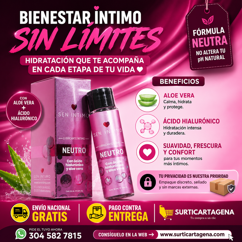 Lubricante Íntimo Neutro con Aloe Vera + Ácido Hialurónico