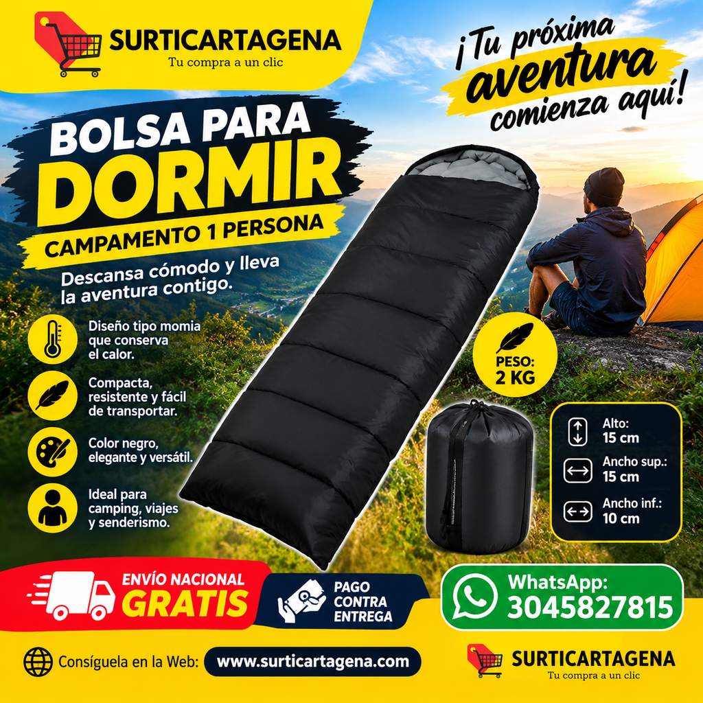 BOLSA PARA DORMIR – CAMPAMENTO 1 PERSONA