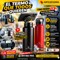Termo Premium 1.2L con Soporte Magnético para Celular