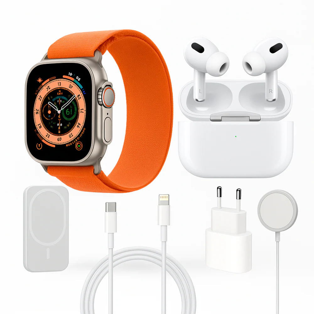 COMBO X8 SMARTWATCH + AUDÍFONOS + POWERBANK