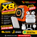 COMBO X8 SMARTWATCH + AUDÍFONOS + POWERBANK