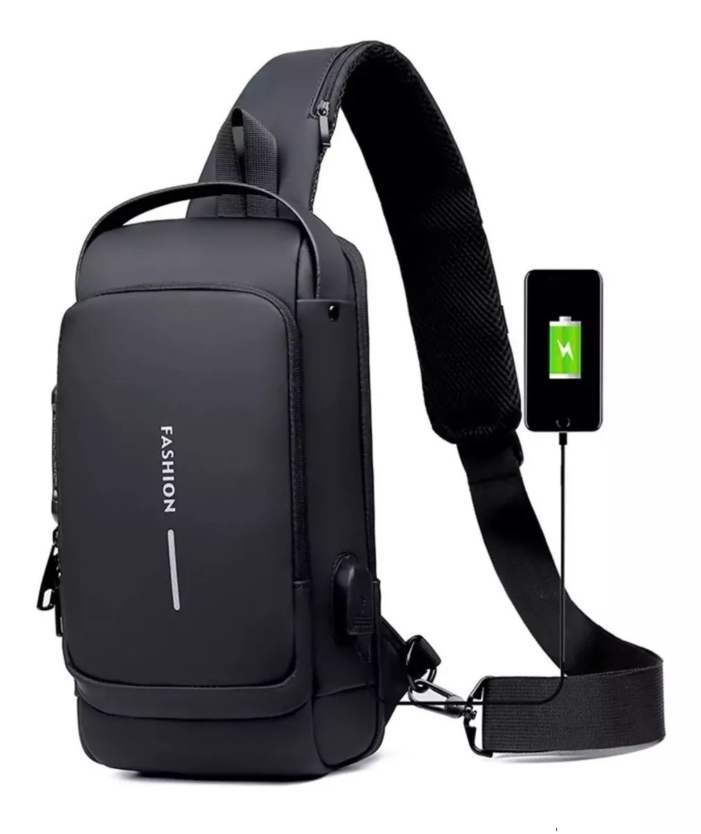 Bolso Manos Libres Mini Morral Tipo Pechera para Hombre